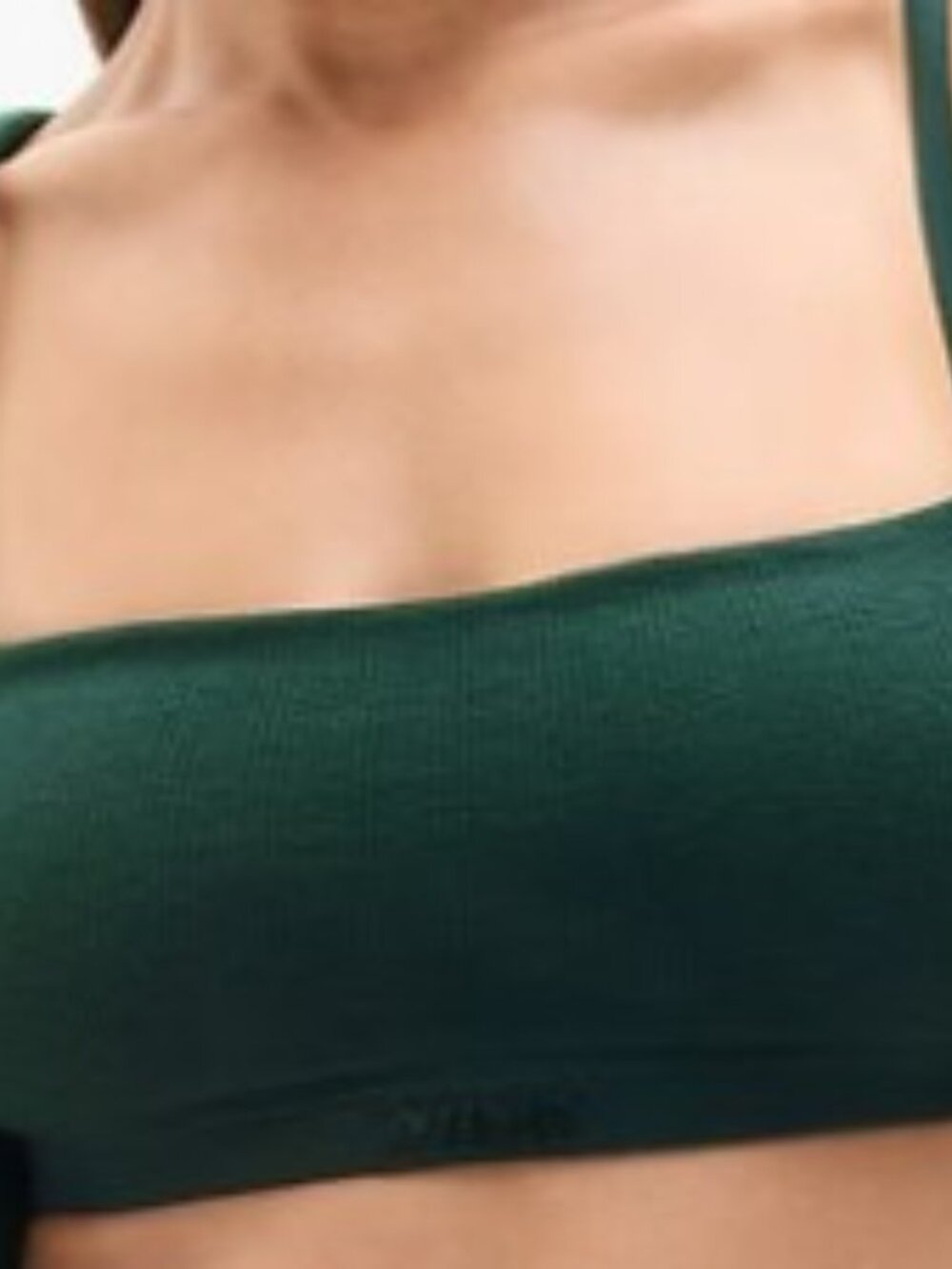 ATHLETA Tranquil Waffle Knit Bralette in Pine Sz MEDIUM